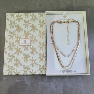 Brand New House of Harlow 1960 Gold Layered Necklace Set